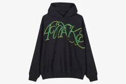 Awake Script Oversized Embroidered Hoodie