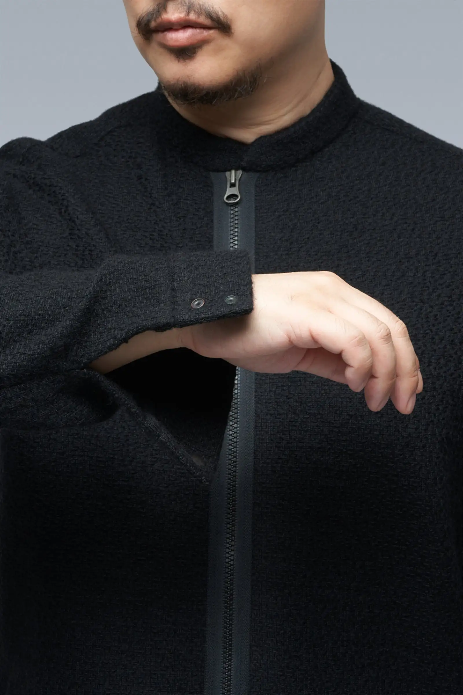 Hanon Acronym LA8-AK Cashllama Long Sleeve Zip Shirt Jacket 4 Hanon Acronym LA8-AK Cashllama Long Sleeve Zip Shirt Jacket - Image 4