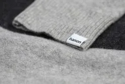 Hanon Blocked Wool Knit "Grey Melange" 6 Hanon Blocked Wool Knit "Grey Melange" -Outlet Apparel Store HANS00056GY 3