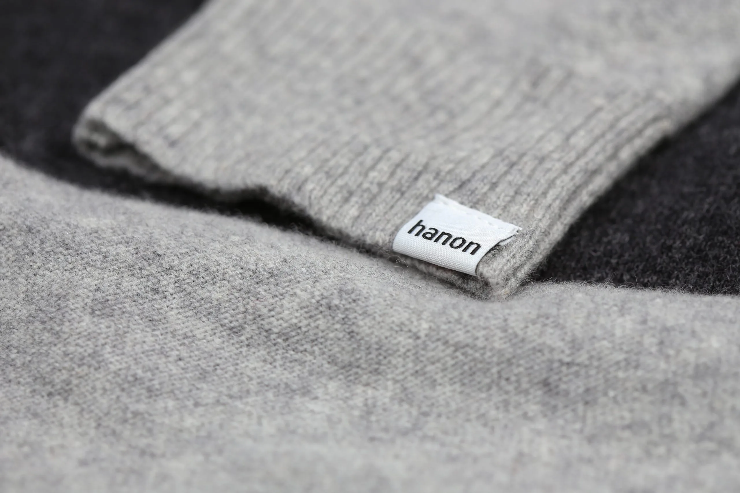 Hanon Blocked Wool Knit "Grey Melange" 3 Hanon Blocked Wool Knit "Grey Melange" - Image 3