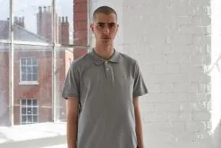 Hanon Jersey Polo Shirt "Monument Grey" -Outlet Apparel Store HANSS00115GY P9