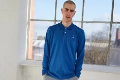 Hanon LS Jersey Polo Shirt "Royal Blue" -Outlet Apparel Store HANSS00116RL P9