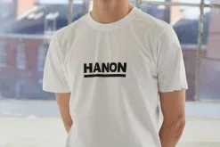 Hanon Bar Logo Tee "White" -Outlet Apparel Store HANSS00166WT P10